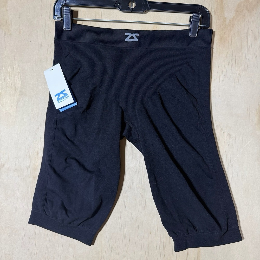 Zensah Compression 3/4 Tights XXL Black Seamless Running Recovery Capris NWT